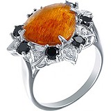 Женское серебряное кольцо с куб. циркониями, 1625415