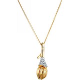 Золотой кулон с цепочкой с бриллиантами, 1664583
