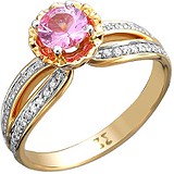 Женское золотое кольцо с сапфиром и бриллиантами, 1685575