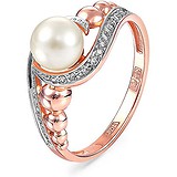 Kabarovsky Женское золотое кольцо с жемчугом и бриллиантами, 1705031