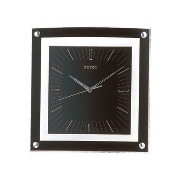 Seiko Настінний годинник black Square Quartz Wall clock  QXA330K
