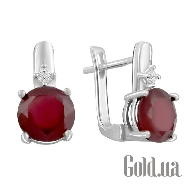 

Серьги Fresh Jewelry, Серебряные серьги с куб. циркониями и рубинами