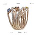 Bibigi Женское золотое кольцо с бриллиантами и сапфирами - фото 2