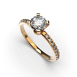Золотое кольцо с бриллиантами, 1768263