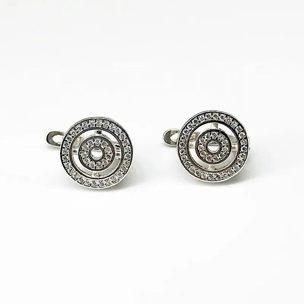 Серебряные серьги с куб. циркониями