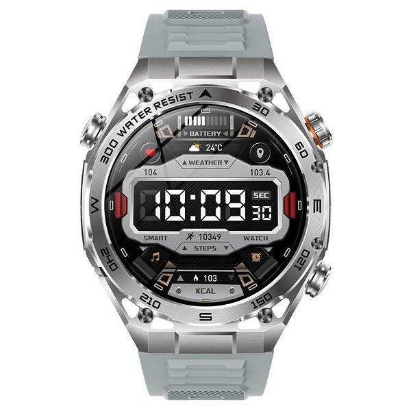 UWatch Смарт часы Smart Flash Rubber Silver 3899 bt3899 – изображение 2