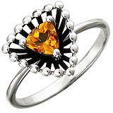 Женское серебряное кольцо с цитрином, 1618504