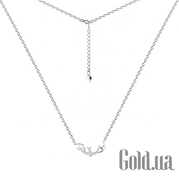 

Женские колье Silvex925, Серебряное колье с куб. циркониями, 40