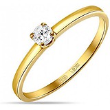 Золотое кольцо с бриллиантом, 1697096