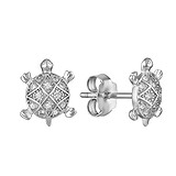 Серебряные серьги с куб. циркониями, 1729608