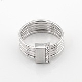 Жіноча золота каблучка з куб. цирконіями, 1767496