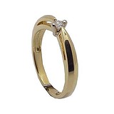 Золотое кольцо с бриллиантом, 1619785