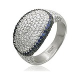 Женское золотое кольцо с бриллиантами и сапфирами, 1625929