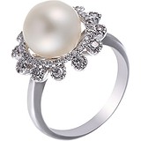 Женское золотое кольцо с бриллиантами и жемчугом, 1654857