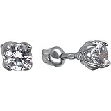 Срібні сережки з кристалами Swarovski, 1670473