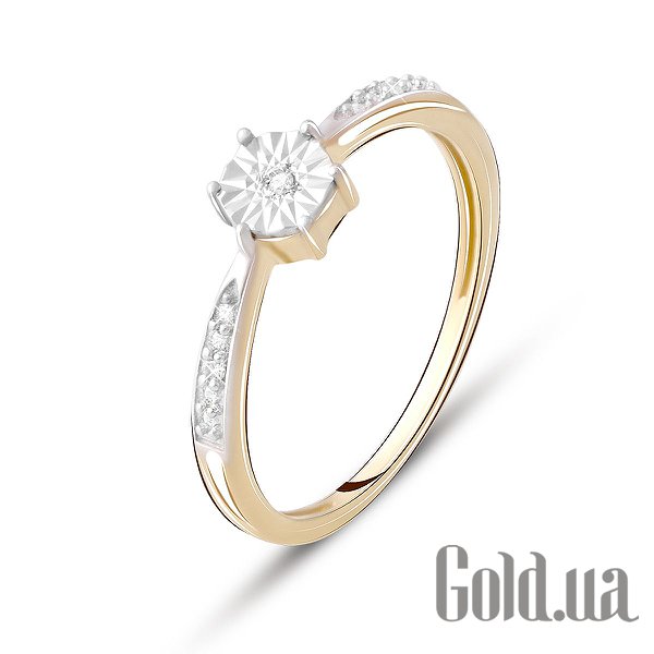 

Кольцо Fresh Jewelry, Серебряное кольцо с бриллиантами в позолоте, 19