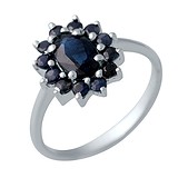 Женское серебряное кольцо с сапфирами, 1752649