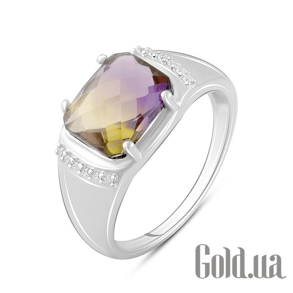 

Женские кольца Fresh Jewelry, Женское серебряное кольцо с куб. циркониями и синт. аметрином, 17.5