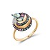 Женское золотое кольцо с аметистами, топазами и бриллиантами - фото 1