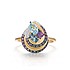 Женское золотое кольцо с аметистами, топазами и бриллиантами - фото 2