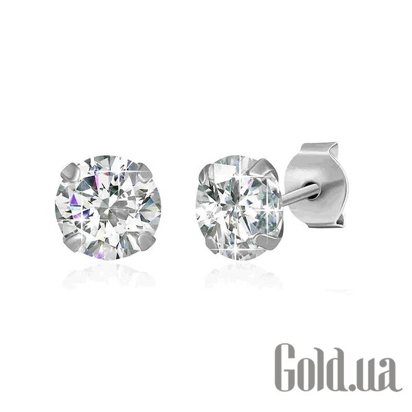 

Серьги-гвоздики Silvex925, Серебряные серьги с куб. циркониями