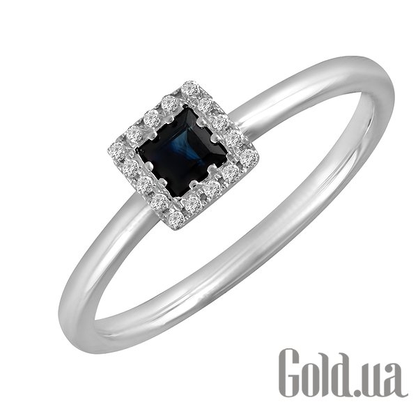 

Кольцо Lurie Jewelry, Женское золотое кольцо с бриллиантами и сапфиром, 17.5