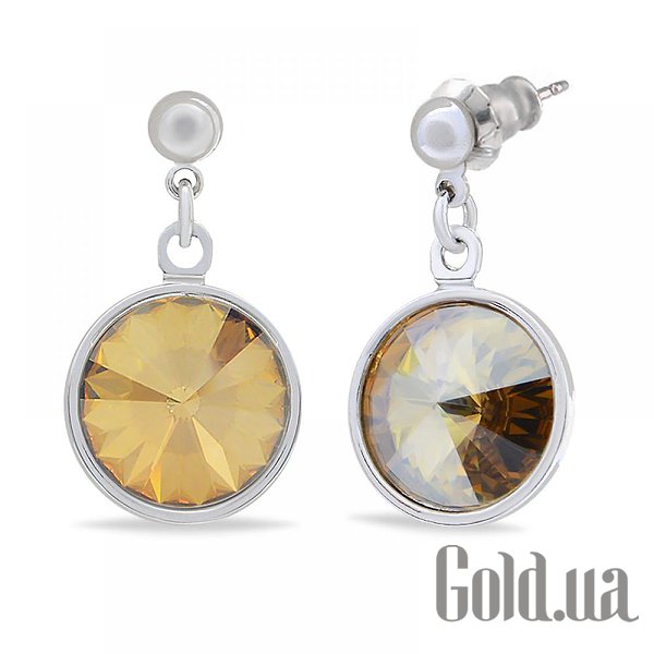 

Серьги с подвесками Kobi, Стальной, Серьги с кристаллами Swarovski