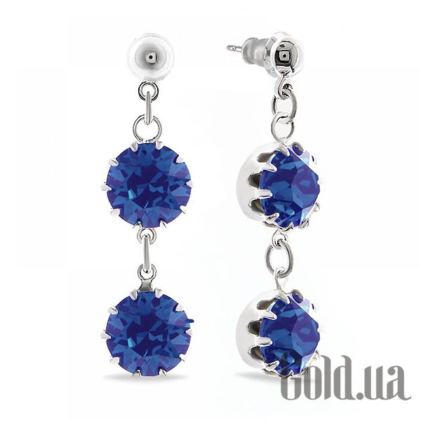 

Серьги с подвесками Kobi, Стальной, Серьги с кристаллами Swarovski