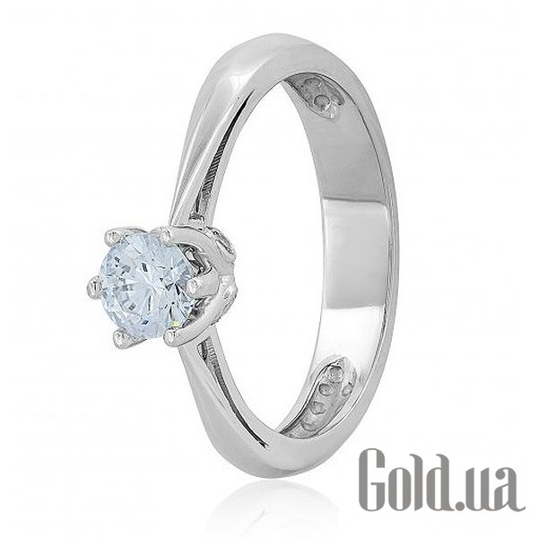 

Кольцо Украина, Золотое кольцо с цирконием Swarovski Zirconia, 16.5