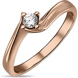 Золотое кольцо с бриллиантом, 1554506
