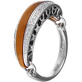 Женское золотое кольцо с тигровым глазом и бриллиантами, 1611082