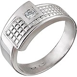 Мужское серебряное кольцо с куб. цирконием, 1616202