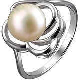 Женское серебряное кольцо с культив. жемчугом, 1626186