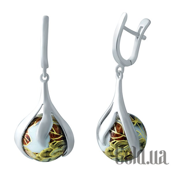 

Серьги с подвесками Fresh Jewelry, Серебряные серьги с эмалью