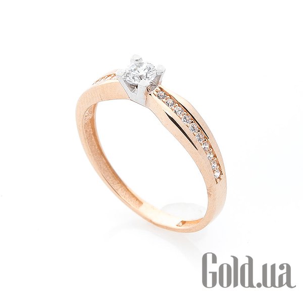 

Кольцо Украина, Золотое кольцо с куб. циркониями, 18