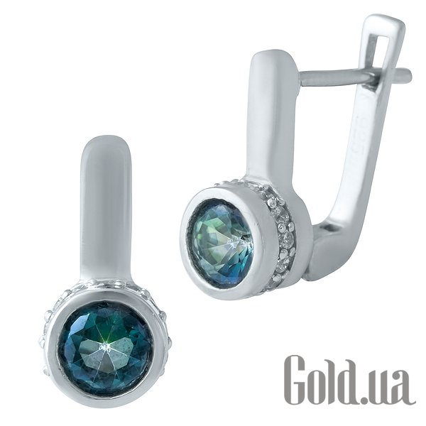 

Серьги Fresh Jewelry, Серебряные серьги с топазами и куб. циркониями