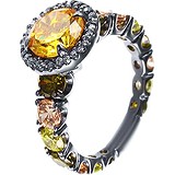 Женское серебряное кольцо с куб. циркониями, 1648970