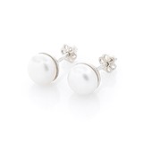 Срібні сережки з культів. перлами, 1650250