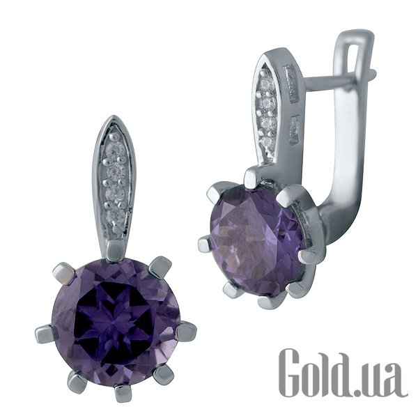 

Серьги Fresh Jewelry, Серебряные серьги с александритами и куб. циркониями