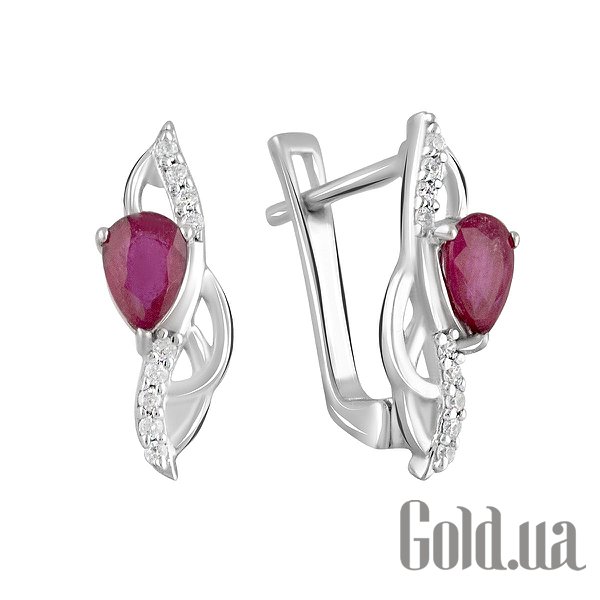 

Серьги Fresh Jewelry, Серебряные серьги с куб. циркониями и рубинами