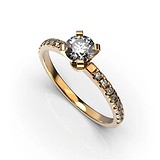 Золотое кольцо с бриллиантами, 1768266