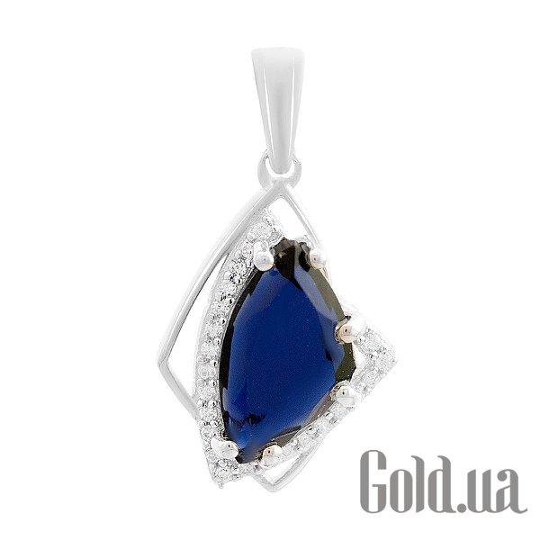 

Женские кулоны Fresh Jewelry, Серебряный кулон с куб. циркониями и синт. сапфиром