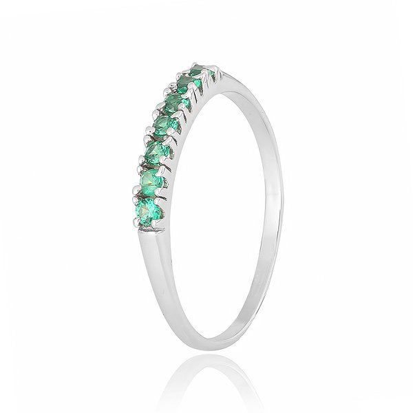 Женское серебряное кольцо с  куб. циркониями