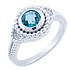 Женское серебряное кольцо с топазом - фото 1