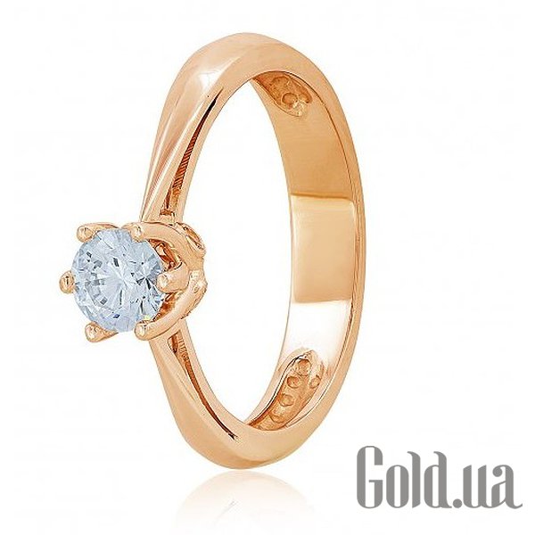 

Кольцо Украина, Золотое кольцо с цирконием Swarovski Zirconia, 16.5