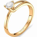 Золотое кольцо с бриллиантом, 1553995