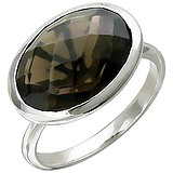 Женское серебряное кольцо с раухтопазом, 1612619
