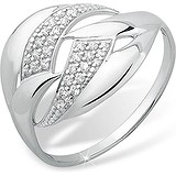Женское серебряное кольцо с куб. циркониями, 1613899