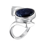 Женское серебряное кольцо с авантюрином, 1619019