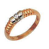 Золотое кольцо с бриллиантом, 1625675